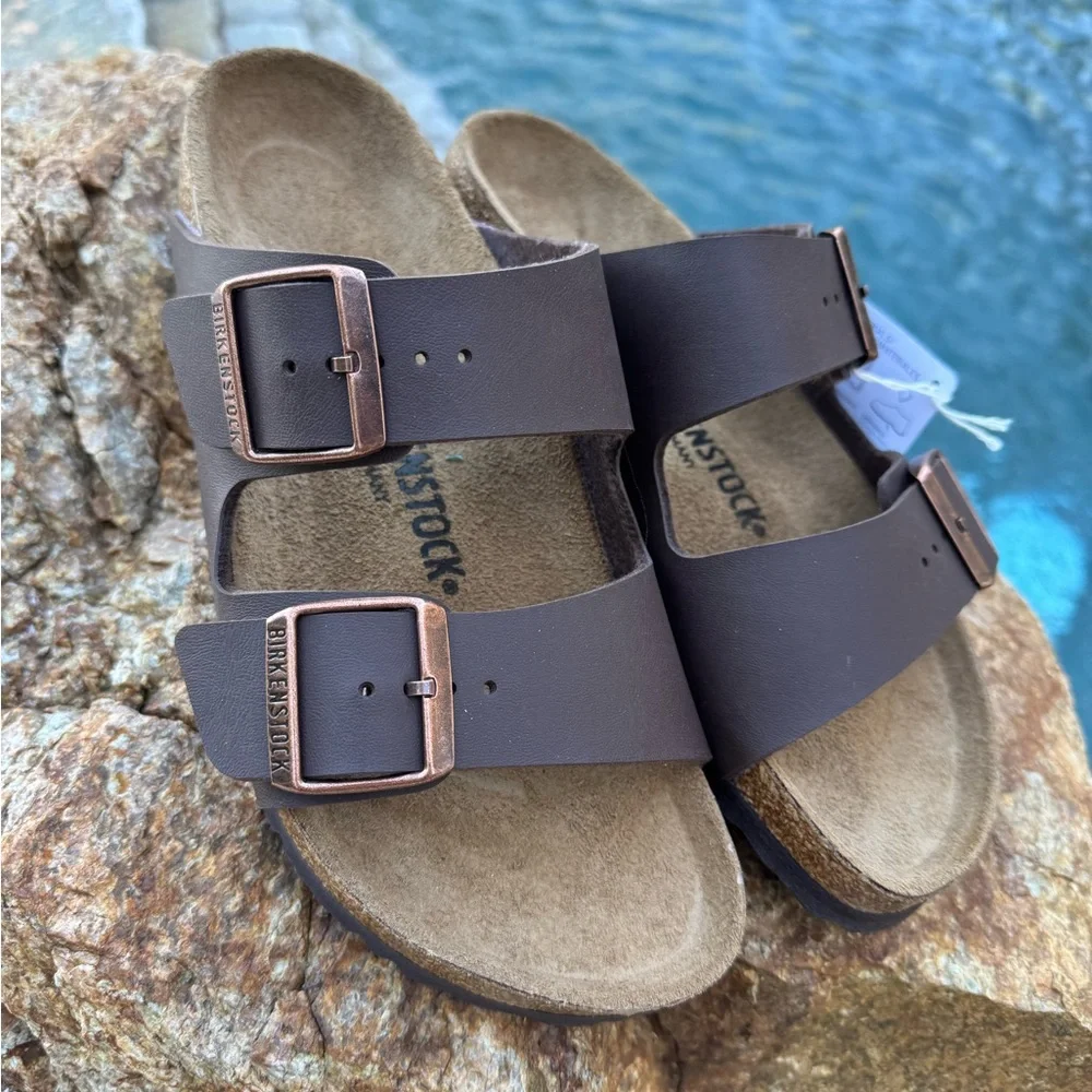 Birkenstock Birko-Flor Dark Brown Sandals